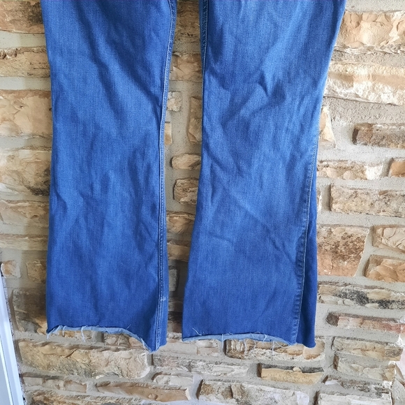 Hollister Jeans High-Rise Vintage Flare Stretch Patchwork Boho Retro Sz 31/34 - Picture 7 of 14